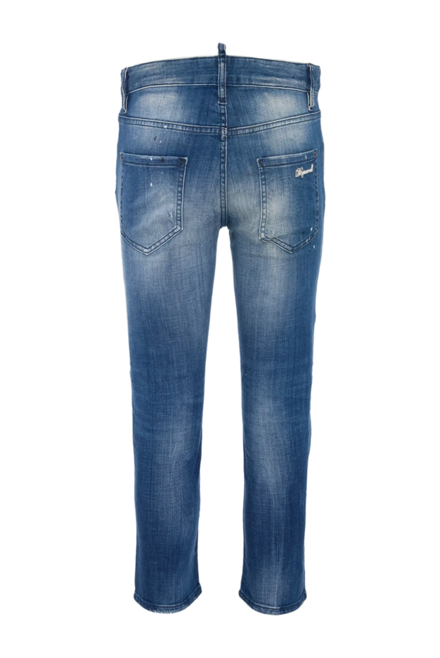 Dsquared2 көгілдір-ашық көк түстегі джинсыға шашырау әсері бар қиын джинсы

 131696 - фото 2