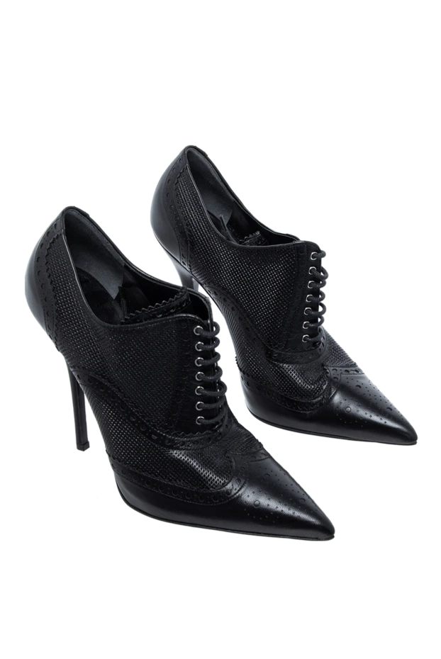 Gucci ботинки женские черные кожаные на шпильке 131856 - фото 3