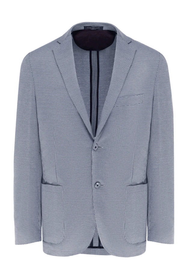 Corneliani man blue cotton jacket for men купить с ценами и фото 131882 - photo 1