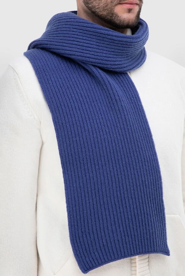 Corneliani man cashmere scarf blue for men купить с ценами и фото 131948 - photo 2