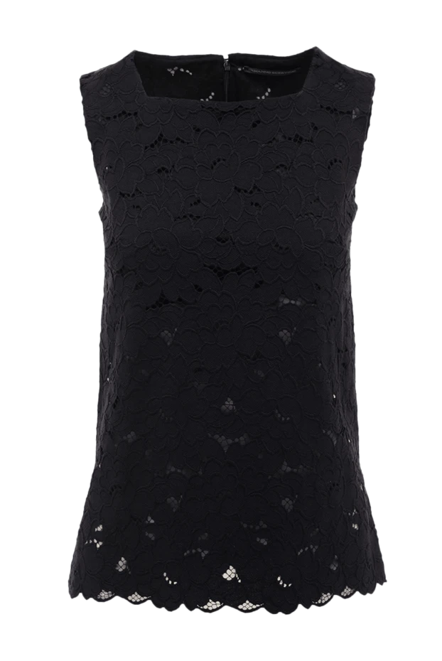 Ermanno Scervino woman women's black polyester and cotton top купить с ценами и фото 131978 - photo 1