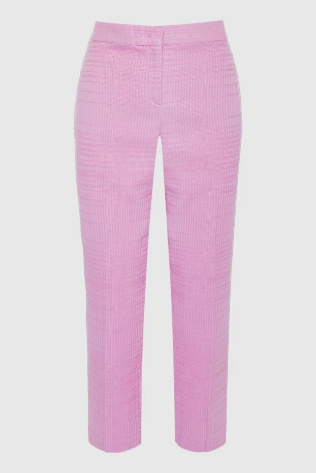 Ermanno Scervino woman pink cotton and viscose trousers for women купить с ценами и фото 132026 - photo 1