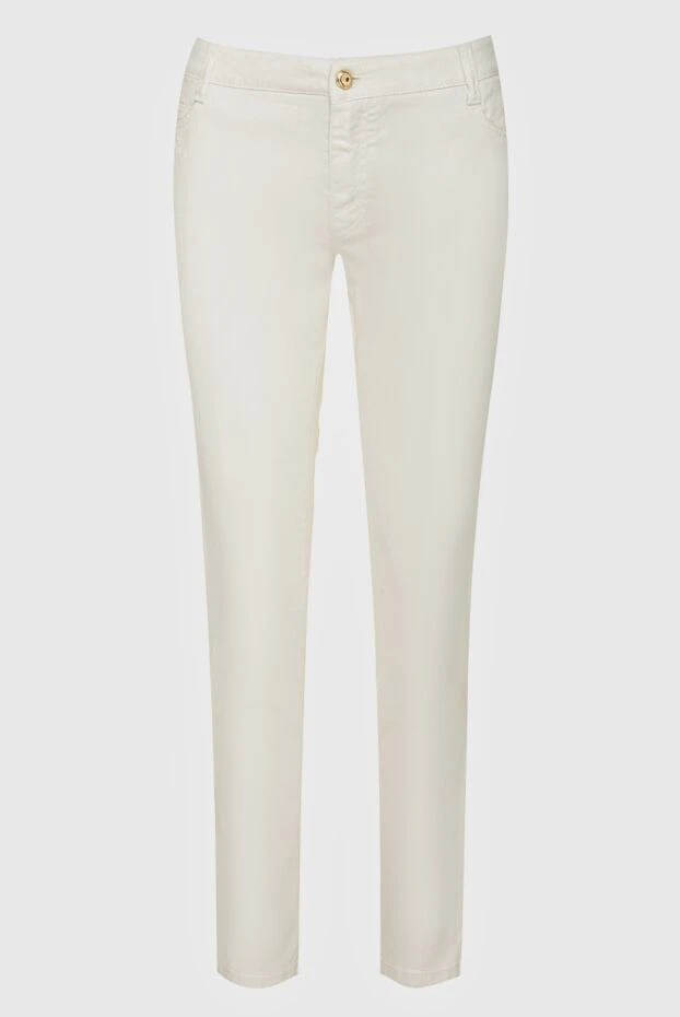 Ermanno Scervino woman white cotton jeans for women купить с ценами и фото 132031 - photo 1