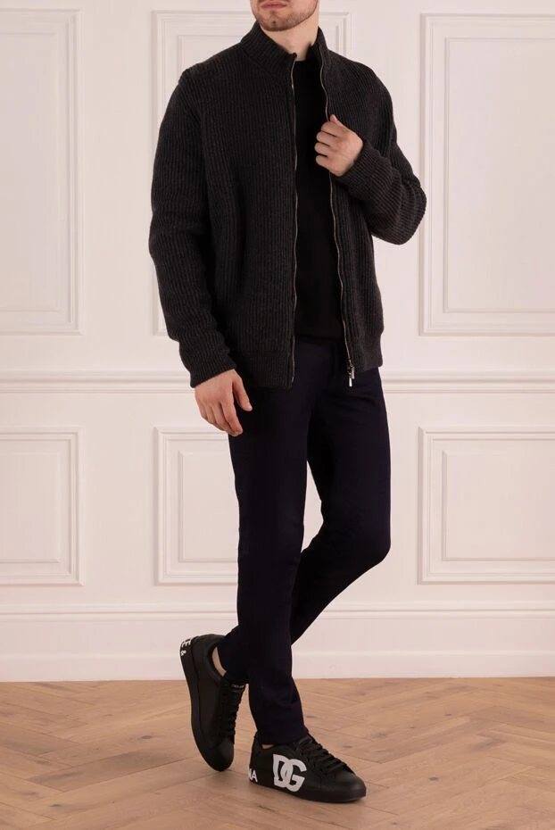 Malo man black wool and cashmere jacket for men купить с ценами и фото 132182 - photo 2