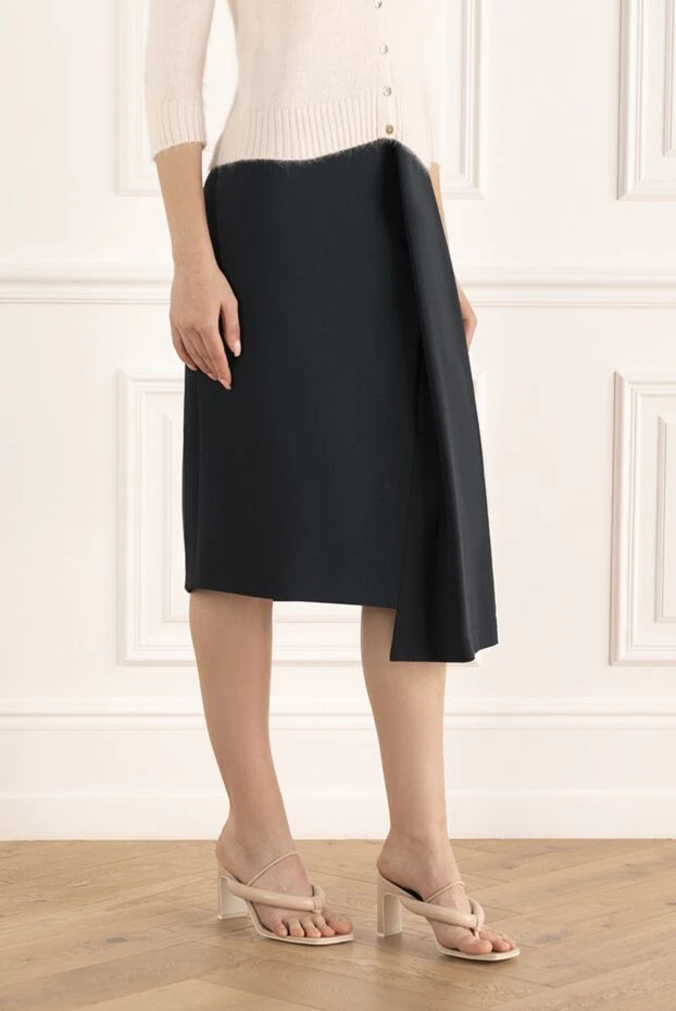 Brunello Cucinelli green wool skirt for women 132707 - photo 3