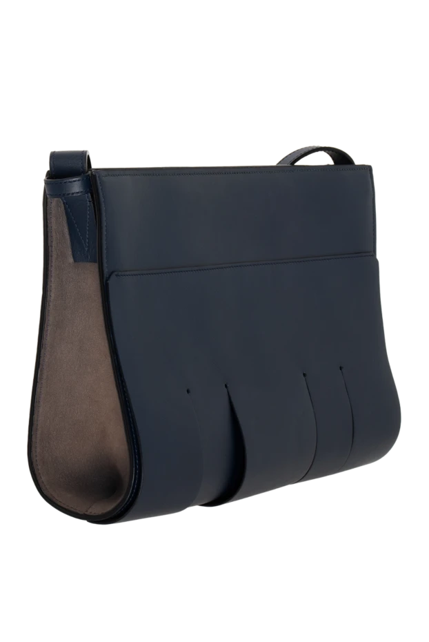 Araldi 1930 әйелдердің иық белдігі бар қара көк былғары сөмкесі 132769 - фото 3