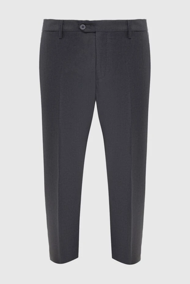 Cesare di Napoli man men's gray wool trousers купить с ценами и фото 132909 - photo 1