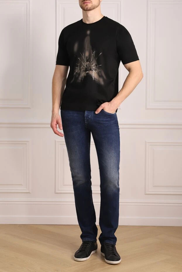 Jacob Cohen man blue cotton jeans for men купить с ценами и фото 133067 - photo 2