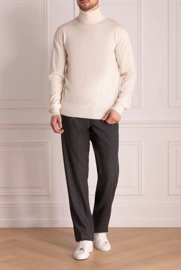 Jacob Cohen man gray wool and polyamide trousers for men купить с ценами и фото 133072 - photo 2