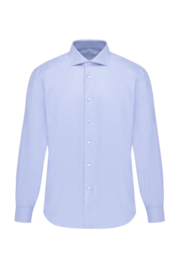 Barba Napoli man blue cotton shirt for men купить с ценами и фото 133102 - photo 1