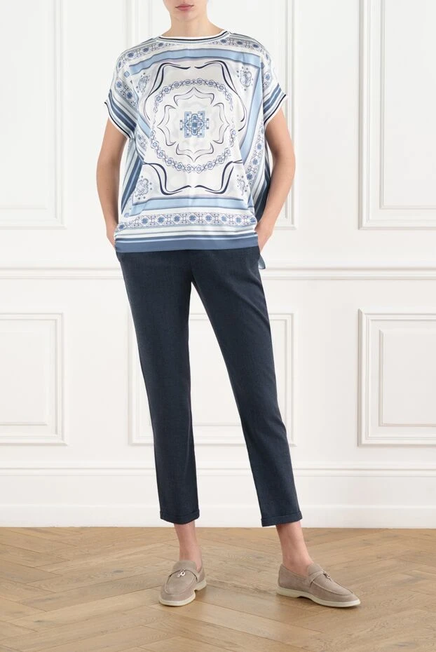 Tramarossa women's blue trousers with cuffs 133137 - photo 2