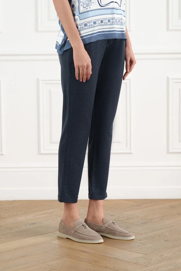 Tramarossa women's blue trousers with cuffs 133137 - photo 3