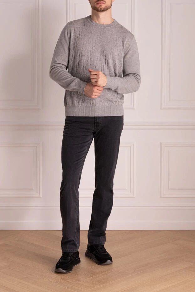 Billionaire man wool jumper gray for men купить с ценами и фото 133276 - photo 2