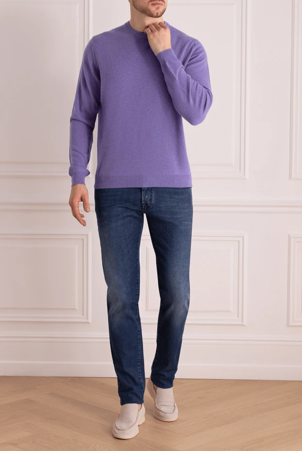 Casheart man cashmere jumper purple for men купить с ценами и фото 133342 - photo 2