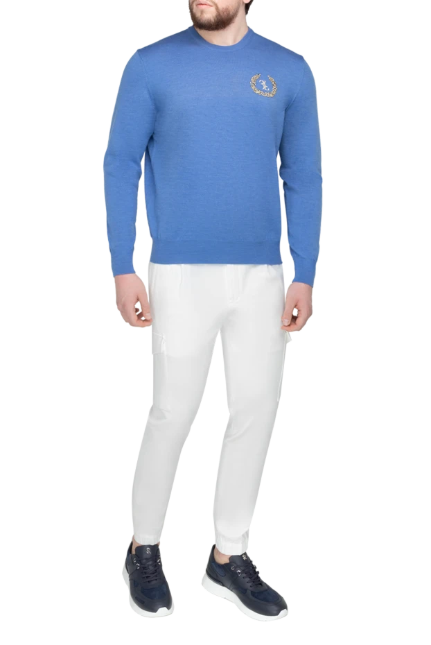 Billionaire man blue wool jumper for men купить с ценами и фото 133386 - photo 2