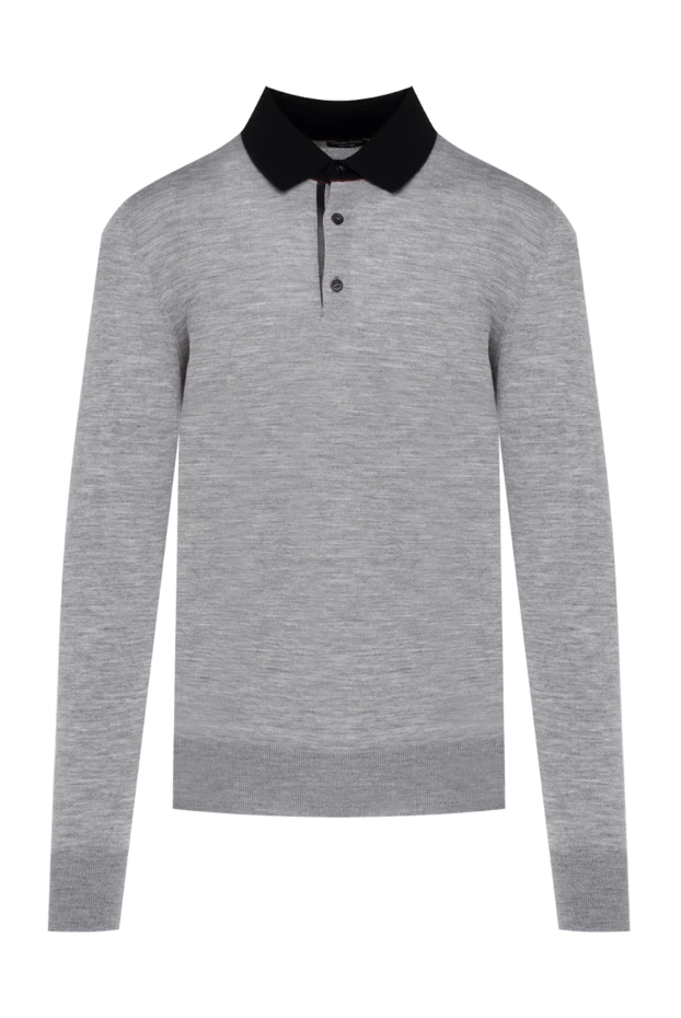 Massimo Sforza man long sleeve polo in wool, silk and cashmere gray for men купить с ценами и фото 133504 - photo 1