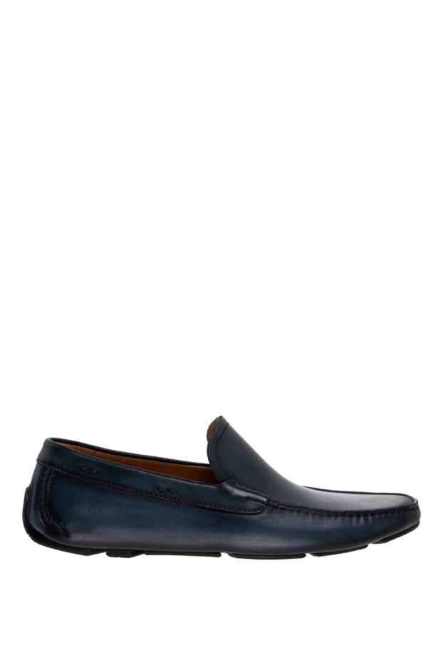 Magnanni man moccasins for men made of blue leather купить с ценами и фото 133555 - photo 1