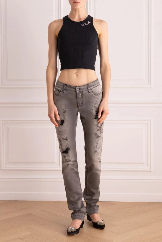 Dolce & Gabbana woman gray cotton jeans for women купить с ценами и фото 133680 - photo 2