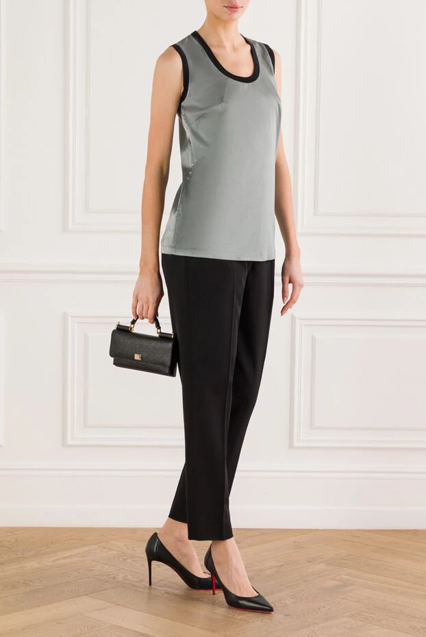 Dolce & Gabbana қара мойын жиегі бар тегіс матадан жасалған әйелдер үсті
133682 - фото 2