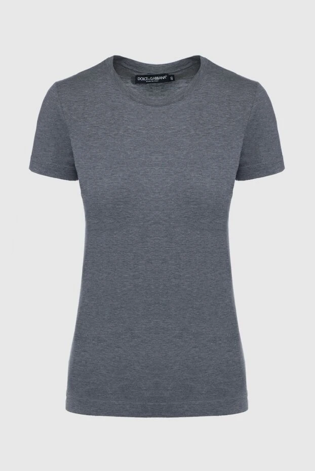 Dolce & Gabbana woman gray cotton t-shirt for women купить с ценами и фото 133693 - photo 1