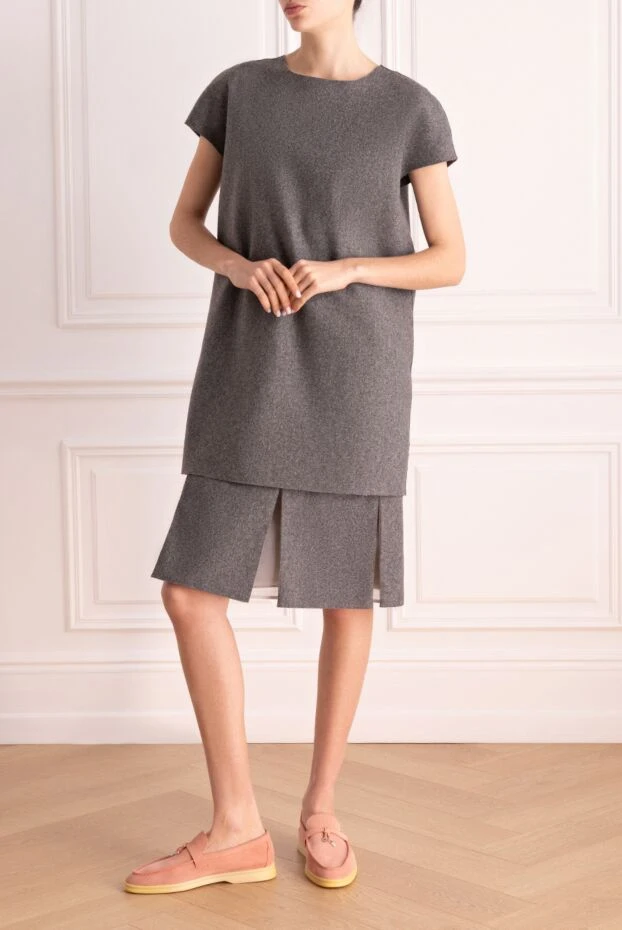 Ermanno Scervino woman gray wool dress for women купить с ценами и фото 133818 - photo 2