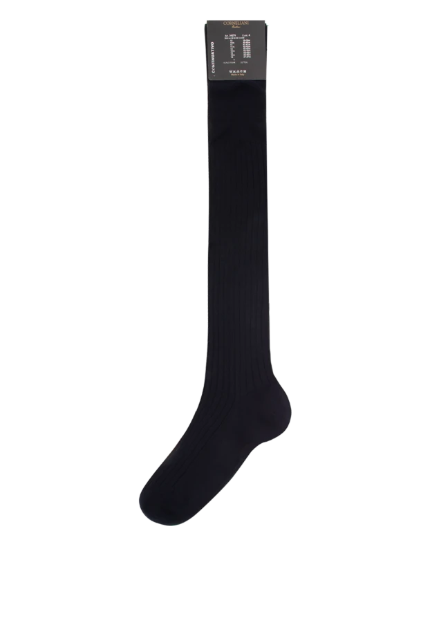 Corneliani man men's blue cotton socks купить с ценами и фото 133935 - photo 2