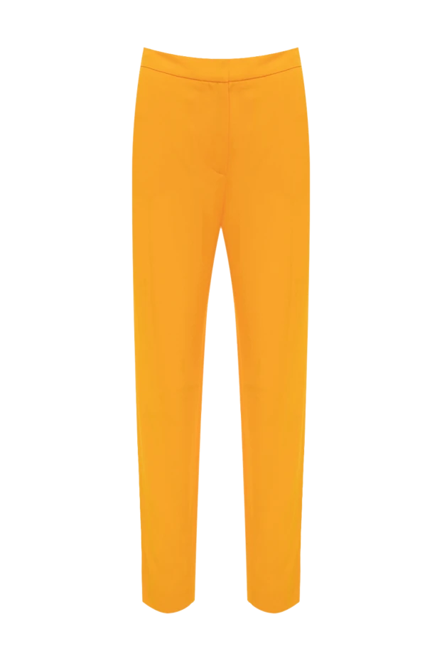 MSGM woman orange acetate and viscose trousers for women купить с ценами и фото 133972 - photo 1