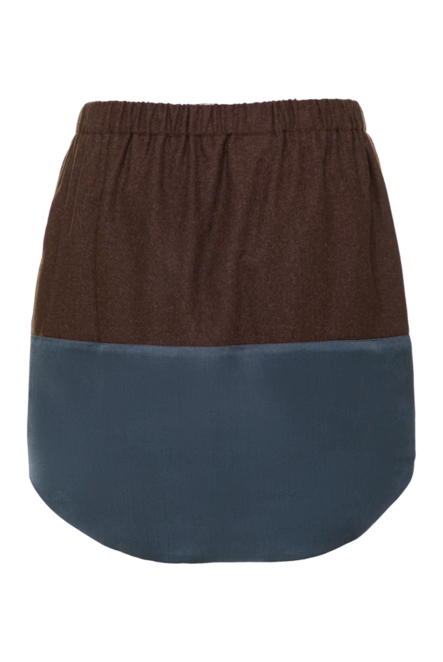 Brunello Cucinelli woman brown wool skirt for women купить с ценами и фото 134021 - photo 1