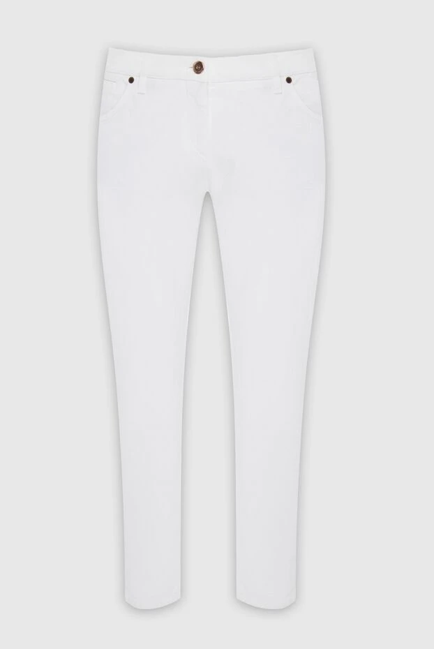 Brunello Cucinelli woman white cotton jeans for women купить с ценами и фото 134070 - photo 1