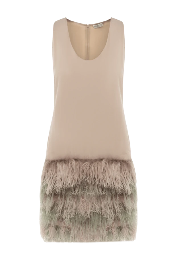 Brunello Cucinelli woman beige dress for women купить с ценами и фото 134086 - photo 1