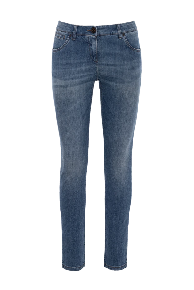 Brunello Cucinelli woman blue cotton jeans for women купить с ценами и фото 134132 - photo 1