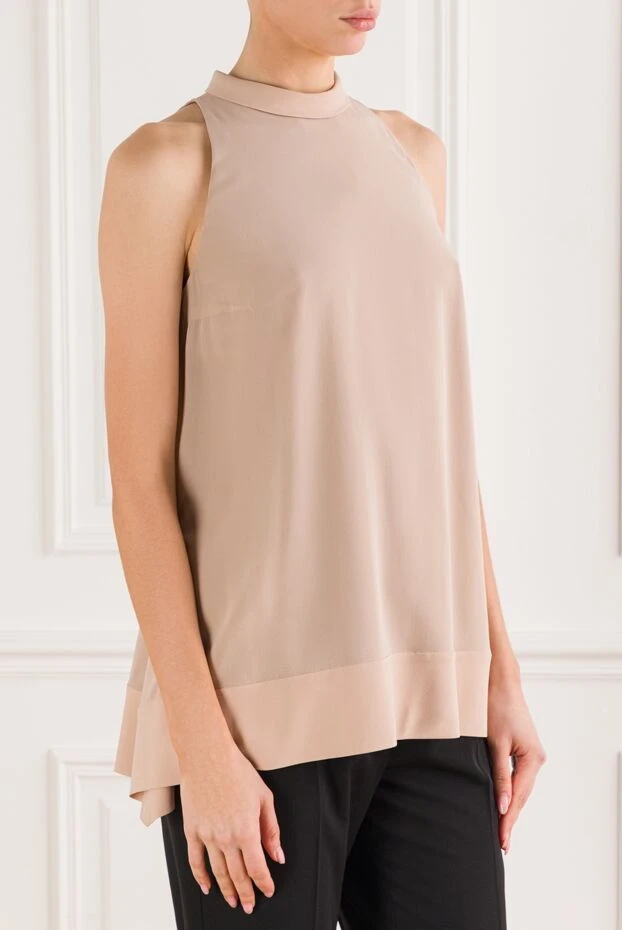 Brunello Cucinelli top made of pink silk for women 134225 - photo 3