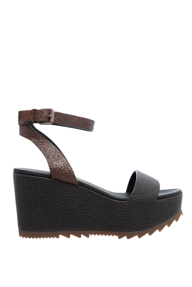 Brunello Cucinelli woman brown leather sandals for women купить с ценами и фото 134257 - photo 1