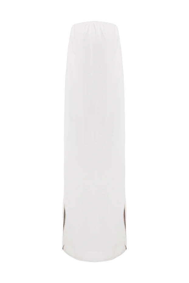 Brunello Cucinelli woman white cotton dress for women купить с ценами и фото 134307 - photo 1