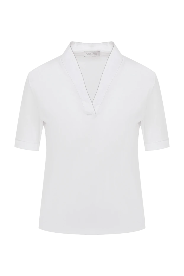 Gran Sasso woman white cotton blouse for women купить с ценами и фото 134530 - photo 1