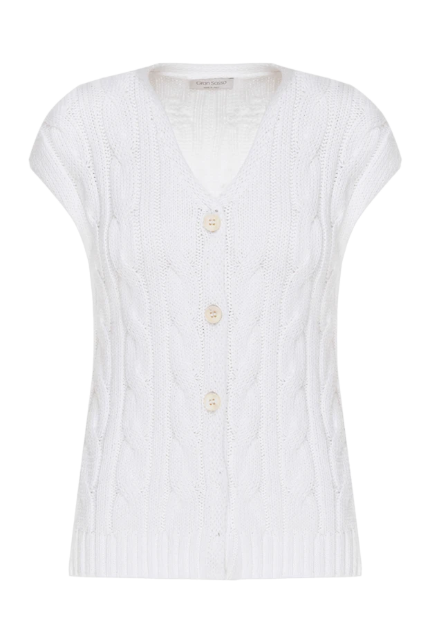 Gran Sasso woman white cotton cardigan for women купить с ценами и фото 134540 - photo 1