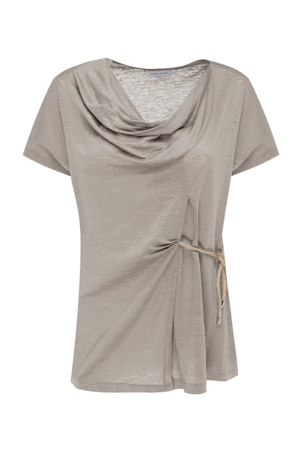 Gran Sasso woman beige linen top for women купить с ценами и фото 134542 - photo 1