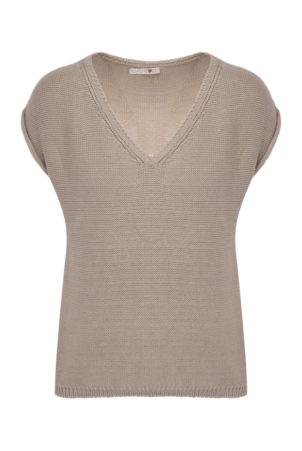 Casheart woman women's beige cotton top купить с ценами и фото 134594 - photo 1