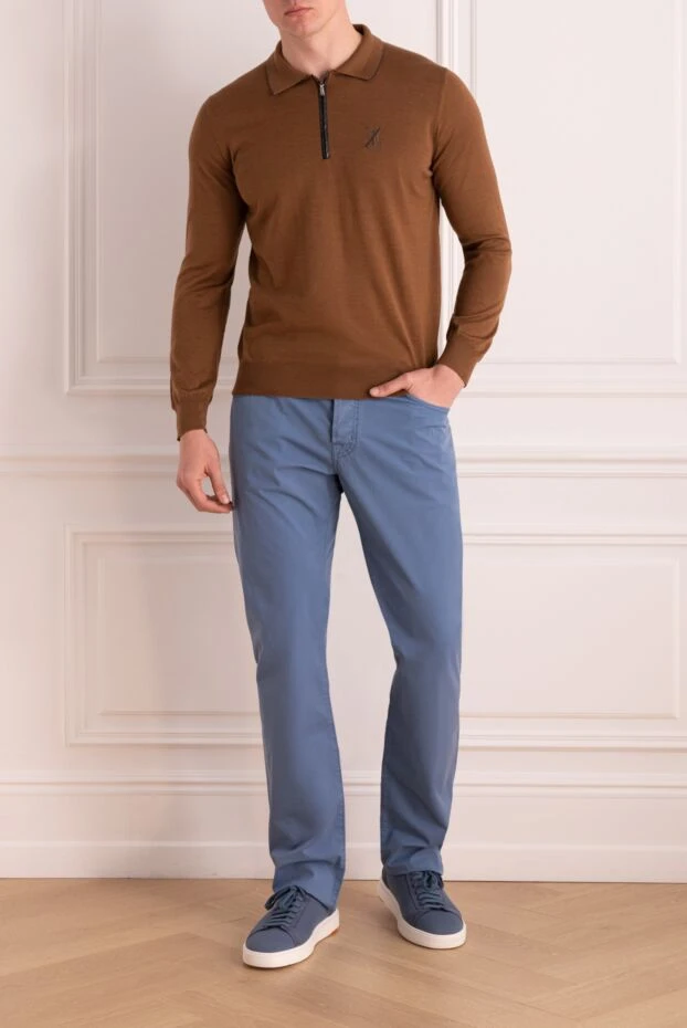 Jacob Cohen man blue cotton jeans for men купить с ценами и фото 134712 - photo 2