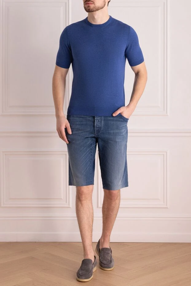 Jacob Cohen man cotton and polyester shorts blue for men купить с ценами и фото 134722 - photo 2