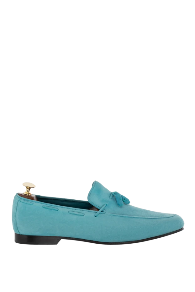 Andrea Ventura man blue suede loafers for men купить с ценами и фото 134796 - photo 1