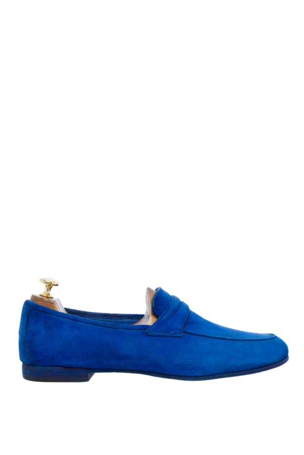 Andrea Ventura man blue suede loafers for men купить с ценами и фото 134808 - photo 1