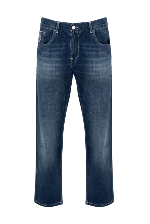 Scissor Scriptor man blue cotton jeans for men купить с ценами и фото 134862 - photo 1