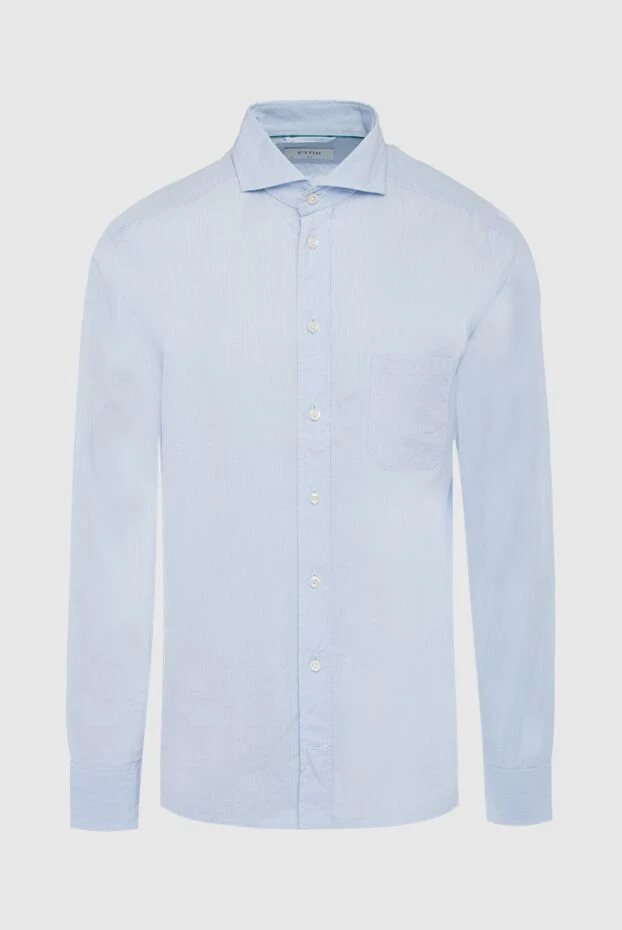 Eton man blue cotton shirt for men купить с ценами и фото 134865 - photo 1