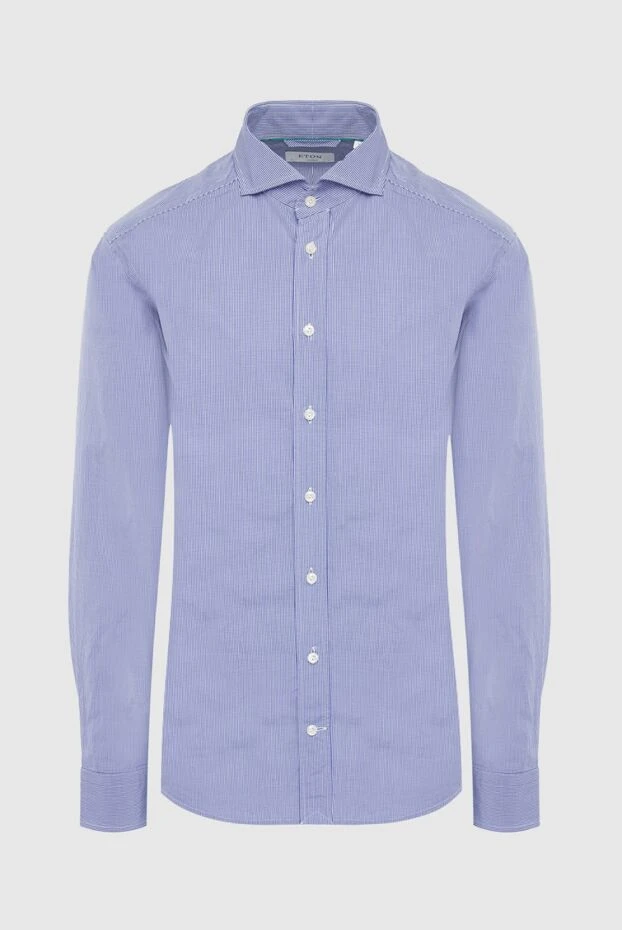 Eton man blue cotton shirt for men купить с ценами и фото 134866 - photo 1