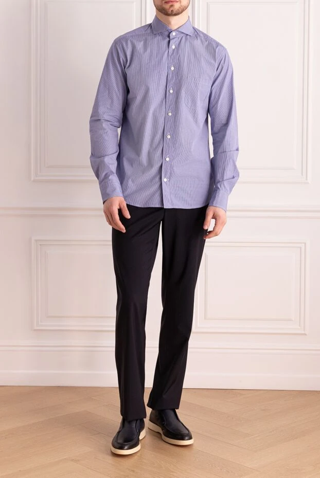 Eton man blue cotton shirt for men купить с ценами и фото 134866 - photo 2