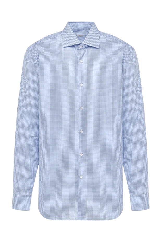 Barba Napoli man blue cotton shirt for men купить с ценами и фото 134924 - photo 1