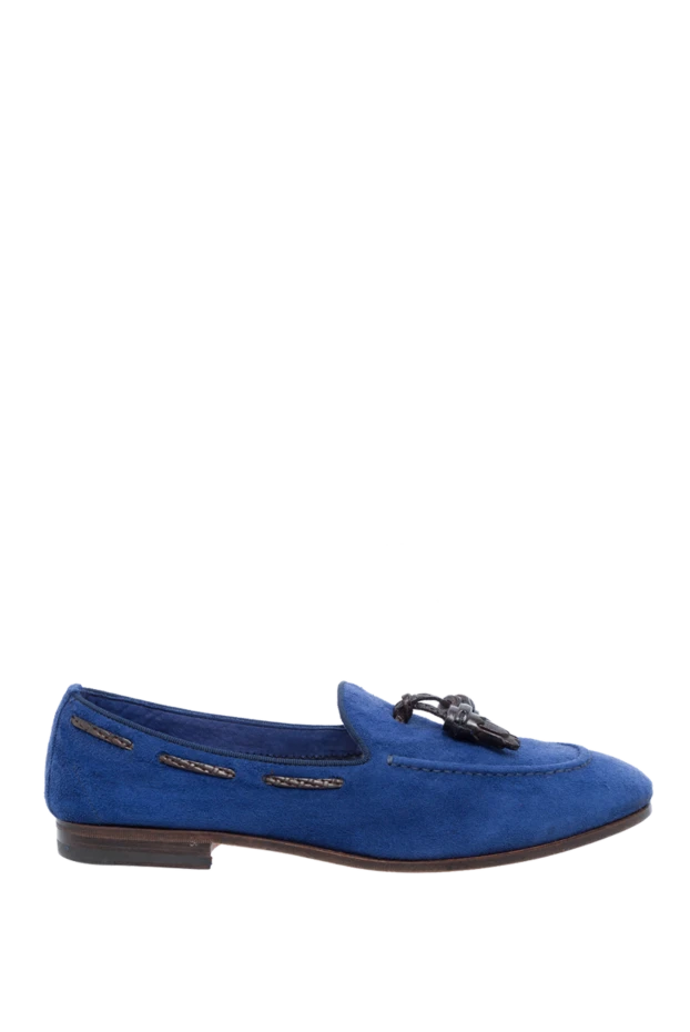 Fabi man loafers - men's blue suede shoes купить с ценами и фото 134945 - photo 1