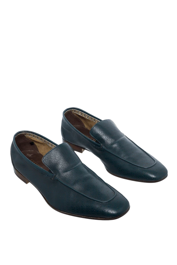 Andrea Ventura man blue suede loafers for men 135732 - photo 3