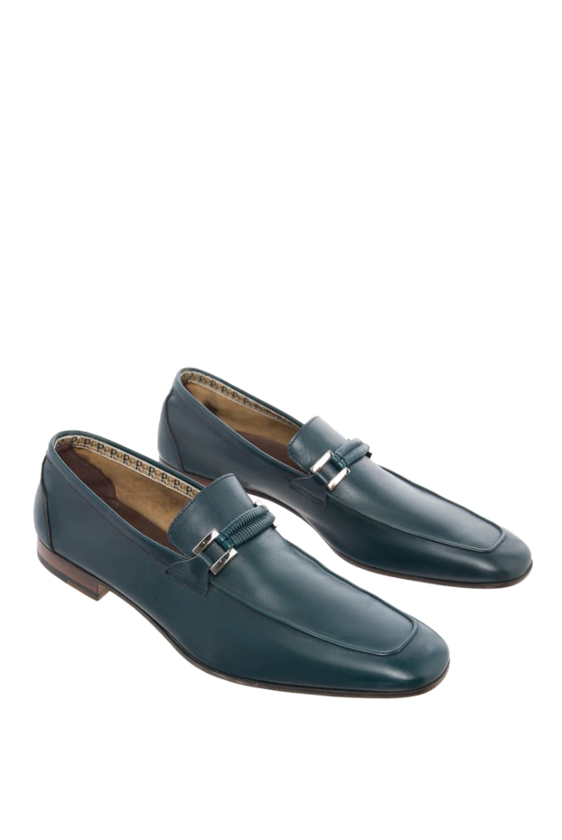 Andrea Ventura man blue suede loafers for men 135732 - photo 3